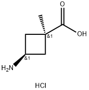 cis-3-AMino-1-Methylcyclobutanecarboxylic acid hydrochloride 结构式