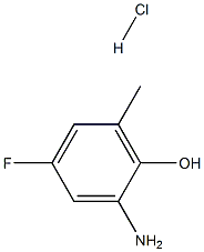 2-氨基-4-氟-6-甲基苯酚盐酸盐 结构式