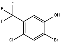 2-溴-4-氯-5-三氟甲基苯酚 结构式