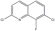 2,7-二氯-8-氟喹啉 结构式