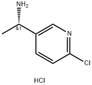 (S)-1-(6-氯吡啶-3-基)乙-1-胺盐酸盐 结构式