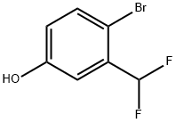 4-溴-3(二氟甲基)苯酚 结构式