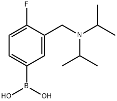 (3-((二异丙基氨基)甲基)-4-氟苯基)硼酸 结构式