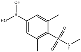 (3,5-二甲基-4-(N-甲基氨磺酰)苯基)硼酸 结构式