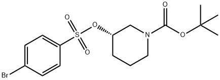 (S) - 3 - ((((4-溴苯基)磺酰基)氧基)哌啶-1-甲酸叔丁酯 结构式