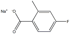 2-甲基-4-氟苯甲酸钠 结构式