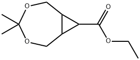 Ethyl 4,4-diMethyl-3,5-dioxabicyclo[5.1.0]octane-8-carboxylate 结构式