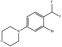 4-(3-溴-4-(二氟甲基)苯基)吗啉 结构式