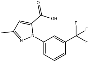 3-甲基-1-(3-(三氟甲基)苯基)-1H-吡唑-5-羧酸 结构式