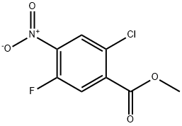 2-氯-5-氟-4-硝基苯甲酸甲酯 结构式