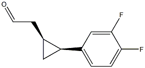 (顺)-2-(3,4-二氟苯基)环丙甲醛 结构式