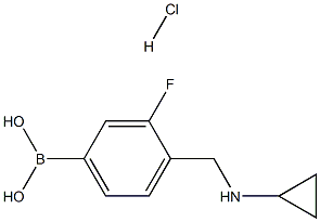 (4-((环丙基氨基)甲基)-3-氟苯基)硼酸盐酸盐 结构式