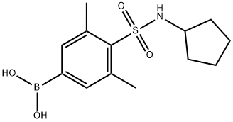 (4-(N-环戊基氨磺酰)-3,5-二甲基苯基)硼酸 结构式