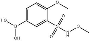 (4-甲氧基-3-(N-甲氧基氨磺酰)苯基)硼酸 结构式