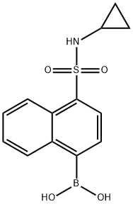 (4-(N-环丙基氨磺酰)萘-1-基)硼酸 结构式