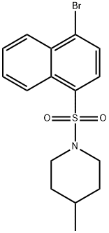 1-((4-溴萘-1-基)磺酰)-4-甲基哌啶 结构式