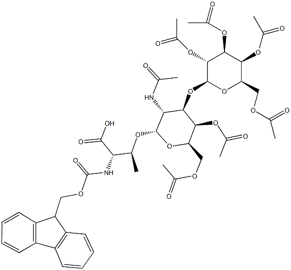 FMOC-THR(AC4GALΒ1-3AC2GALNACΑ)-OH 结构式