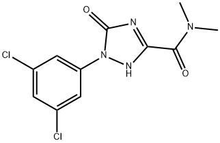 1-(3,5-DICHLOROPHENYL)-N,N-DIMETHYL-5-OXO-2,5-DIHYDRO-1H-1,2,4-TRIAZOLE-3-CARBOXAMIDE 结构式
