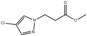 3-(4-氯-1H-吡唑-1-基)丙酸甲酯 结构式