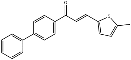 (2E)-1-{[1,1-biphenyl]-4-yl}-3-(5-methylthiophen-2-yl)prop-2-en-1-one 结构式