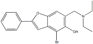 5-Benzofuranol,4-bromo-6-[(diethylamino)methyl]-2-phenyl- 结构式