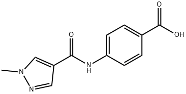 4-(1-甲基-1H-吡唑-4-酰胺)苯甲酸 结构式