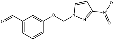 3-[(3-硝基-1H-吡唑-1-基)甲氧基]苯甲醛 结构式