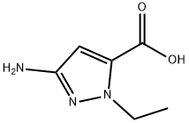 3-氨基-1-乙基-1H-吡唑-5-羧酸 结构式