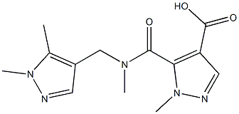 5-([[(1,5-Dimethyl-1H-pyrazol-4-yl)methyl](methyl)amino]carbonyl)-1-methyl-1H-pyrazole-4-carboxylic acid 结构式