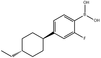 4-(反-4-乙基环己基)-2-氟苯硼酸 结构式