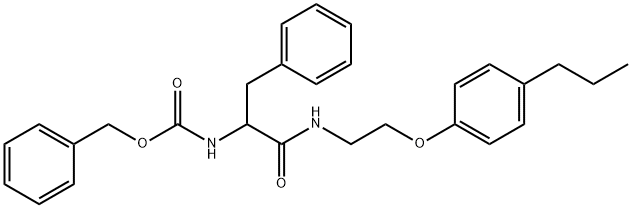 Nalpha-[(benzyloxy)carbonyl]-N-[2-(4-propylphenoxy)ethyl]phenylalaninamide 结构式