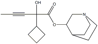 Cyclobutaneacetic acid,a-hydroxy-a-1-propyn-1-yl-,1-azabicyclo[2.2.2]oct-3-yl ester 结构式