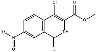 4-羟基-7-硝基-1-氧代-1,2-二氢异喹啉-3-羧酸甲酯 结构式