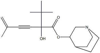 5-Hexen-3-ynoic acid,2-(1,1-dimethylethyl)-2-hydroxy-5-methyl-, 1-azabicyclo[2.2.2]oct-3-yl ester 结构式