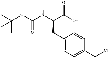 N-BOC-D-4-氯甲基苯丙氨酸 结构式
