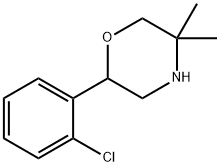 2-(2-chlorophenyl)-5,5-dimethylmorpholine 结构式