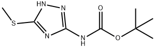 tert-butyl N-[5-(methylsulfanyl)-4H-1,2,4-triazol-3-yl]carbamate 结构式
