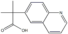 2-Methyl-2-(quinolin-6-yl)propanoic acid 结构式