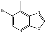 6-BROMO-7-METHYLOXAZOLO[5,4-B]PYRIDINE 结构式