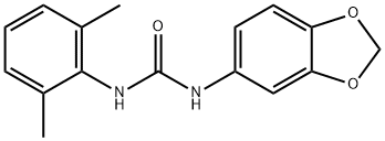 Urea,N-1,3-benzodioxol-5-yl-N'-(2,6-dimethylphenyl)- 结构式