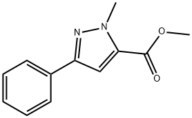 1-甲基-3-苯基-1H-吡唑-5-羧酸甲酯 结构式
