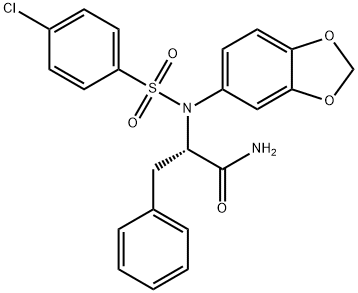 N-1,3-benzodioxol-5-yl-Nalpha-[(4-chlorophenyl)sulfonyl]phenylalaninamide 结构式