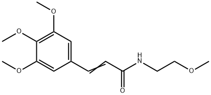 (2E)-N-(2-methoxyethyl)-3-(3,4,5-trimethoxyphenyl)prop-2-enamide 结构式