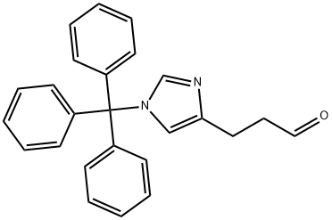 3-(1-三苯甲基-1H-咪唑-4-基)丙醛 结构式