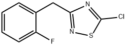 5-chloro-3-[(2-fluorophenyl)methyl]-1,2,4-thiadiazole 结构式