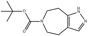 4,5,7,8-四氢吡唑并[3,4-D]氮杂6-(1H)-羧酸叔丁酯 结构式