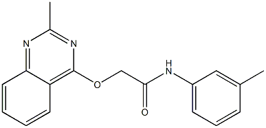 N-(3-methylphenyl)-2-(2-methylquinazolin-4-yl)oxyacetamide 结构式