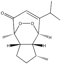 4,8-Epidioxyazulen-5(1H)-one,2,3,3a,4,8,8a-hexahydro-1,4-dimethyl-7-(1-methylethyl)-, (1R,3aS,4S,8R,8aR)- 结构式