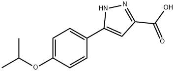 3-(4-isopropoxyphenyl)-1H-pyrazole-5-carboxylic acid 结构式