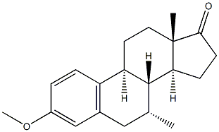 Estra-1,3,5(10)-trien-17-one,3-methoxy-7-methyl-, (7a)- (9CI) 结构式